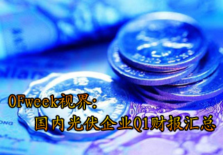 OFweek：國內光伏企業Q1財報匯總