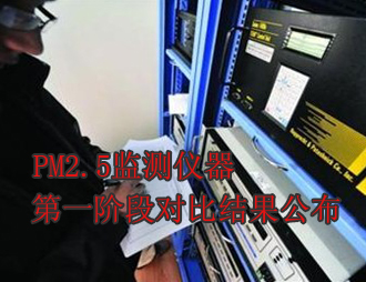 PM2.5監測儀器第一階段比對結果公布